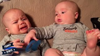 Naughty Twins Baby Love Play and Fail Together || Funny Vines
