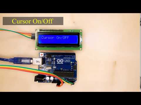 Arduino : I2C CLCD Cursor On/OFF Example