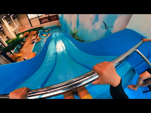 Cliff Hanger Slide at Akvapark Fentazi in Moscow, Russia  워터슬라이드