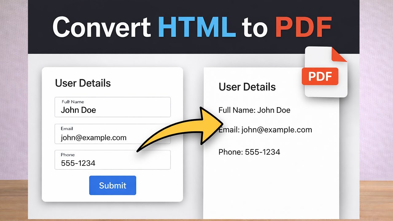 Export a Specific Section of a Website to PDF (HTML, CSS, JavaScript Tutorial)