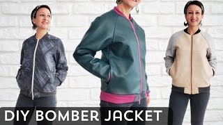 How to Sew a Bomber Jacket //  Sew Along -- Simplicity 8418