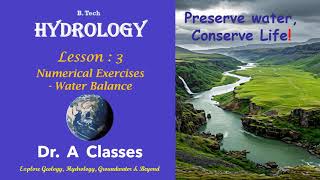 Numerical Exercises - Water Balance ~ Hydrology Lesson 3