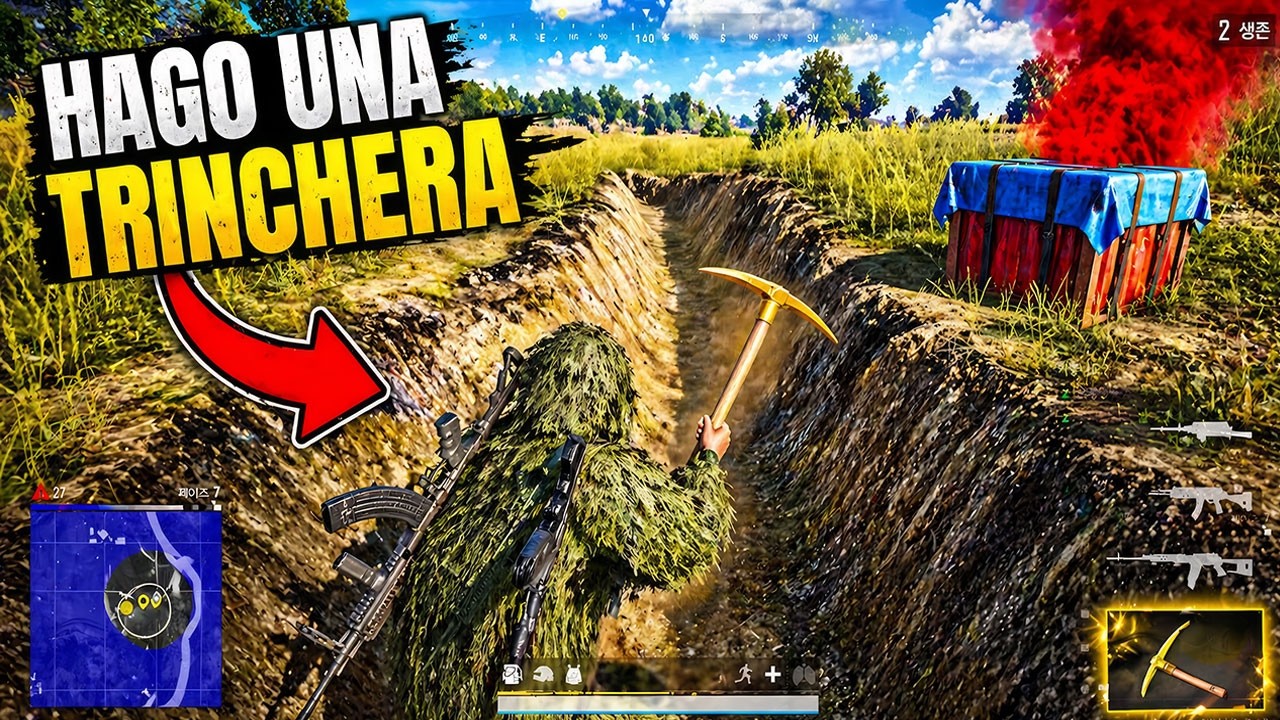 Hice mi PRIMERA TRINCHERA en PUBG en el MAPA DE ERANGEL! 😨 PENSE QUE NO SERVIA ESTO!
