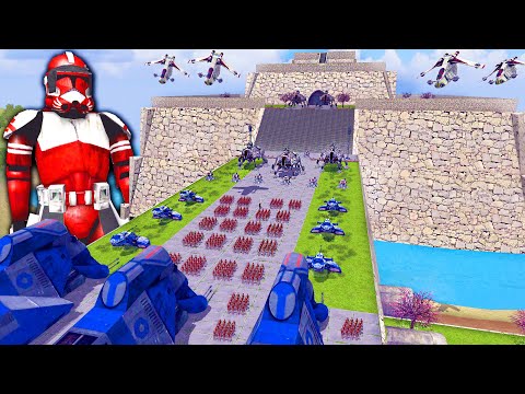 Can Clone Army Hold BRIDGE MEGA-FORTRESS Under Siege?! - Men of War: Star Wars Mod