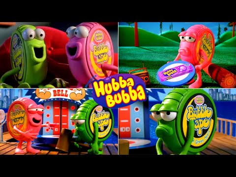 Hubba Bubba Bubble Tape Gum Funny Commercials! Big Bubbles No Troubles