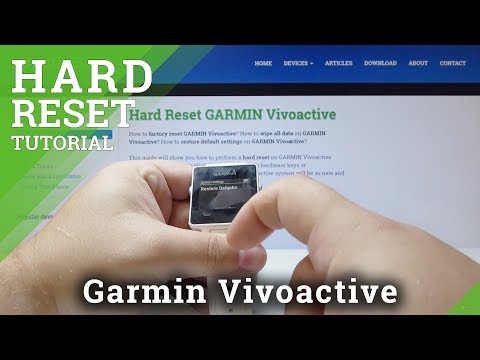How to Factory Reset GARMIN Vivoactive - Hard Reset Operation in GARMIN Watch