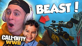 THIS KID IS A BEAST! (COD WW2) **my new prodigy**