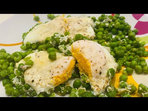 Uova con piselli. Devi fare assolutamente questa ricetta! Buona, nutriente, facile ed economica!