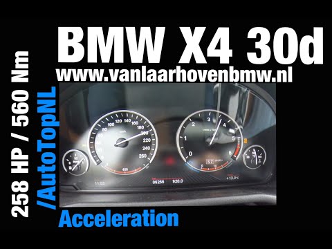 BMW X4 F26 30d M-Sport GREAT! 0-218 km/h Acceleration