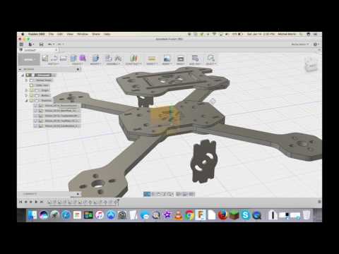 Fusion 360 Quadcopter 3D Rendering