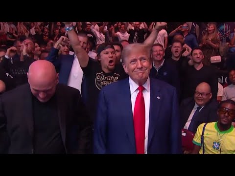 Crowd Goes INSANE For Trump at UFC 302