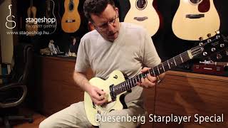 Video thumbnail for Duesenberg Starplayer Special demo in Stageshop played by Ernő Galambos by Stageshop