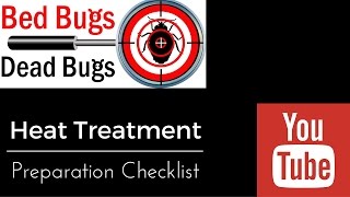Bed Bug Heat Treatment Checklist