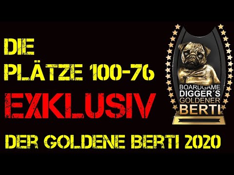 Der Goldene Berti 2020 - Plätze 100-76 - Boardgame Digger Communitypreis - Top 100 Spiele