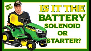 Lawn Tractor Won't Start And Clicks - Step By Step Repair Video