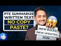 PTE Summarize Written Text 2026 No Copy Paste New Rules Explained