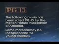 HBO PG 13 Rating Bumper 1986