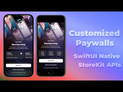 Customized Paywall using Native SwiftUI StoreKit APIs | Custom SubscriptionStoreView | Xcode thumbnail