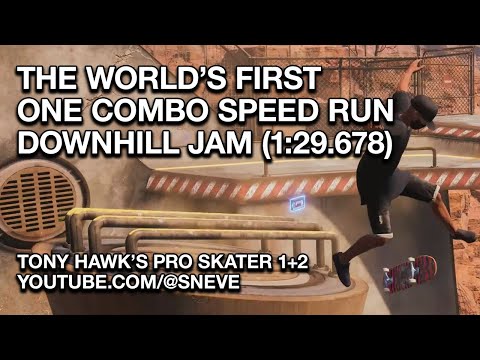 Downhill Jam - One Combo Speed Run (1:29) [Tony Hawk's Pro Skater 1 + 2] #THPS 1+2