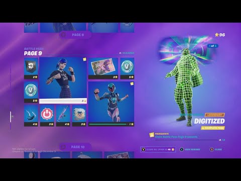 How to get Digitized Built-In Emote in Fortnite | Battle Pass Rewards Page 9