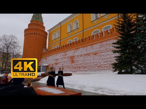 [4K] Šetnja Moskovskom Rusijom | Trg Manezhnaya | Aleksandrov vrt