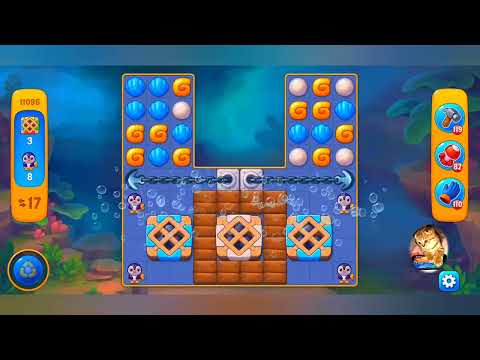 фишдом 2023  #  11096 уровень - прохождение без бустеров # Fishdom,   11096  level - no Boosters.