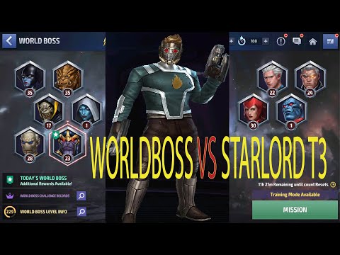 Worldboss vs Starlord t3 | Marvel Future Fight