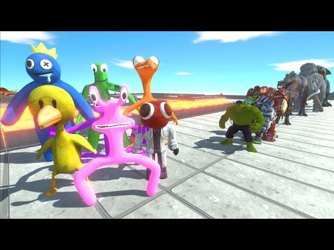 Rainbow Friends Lava Death Run vs Every Monster - ARBS