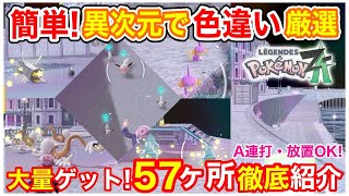 【ポケモンza】簡単に色違い厳選！放置OK「異次元・大規模29選」徹底紹介！【レジェンズZA】