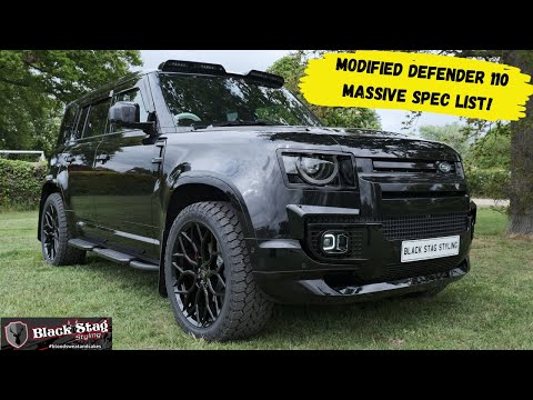 Modified Land Rover Defender 110 - BEAST MODS !! Lazer Light Pods, Diffuser and much, much  more