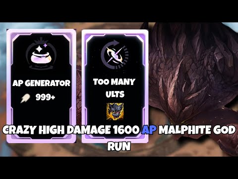 AP MALPHITE IS OP | 1600 + AP | WOOGLETS | SUPER HIGH DAMAGE | CRAZY RUN