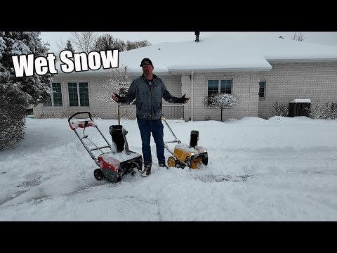 Milwaukee M18 FUEL vs. DEWALT 60V MAX: DEEP, WET SNOW DEATHMATCH! (Cordless Single-Stage Showdown)