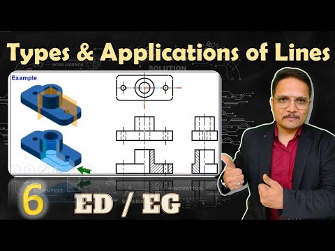 Types of lines and Application of lines in Engineering Drawing Line Types