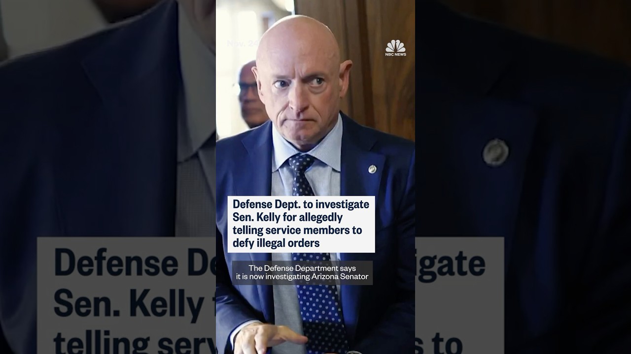 Defense Dept. to investigate Sen. Kelly for allegedly telling service members to defy illegal orders