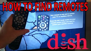 HOW TO FIND REMOTE - DISH NETWORK