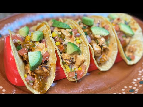 TACOS DE POLLO FÁCILES Y RIQUÍSIMOS “EL SECRETO ESTÁ EN LA MARINADA Y LAS SALSAS” POLLO / TACOS