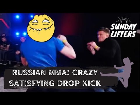 Russian MMA fighter Yanshin - CRAZY Satisfying Drop Kick