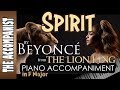 SPIRIT from THE LION KING (2019 movie) - Beyoncé - Piano Accompaniment - Karaoke