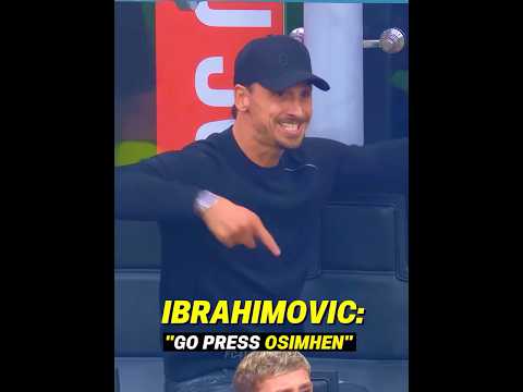 Ibrahimovic Reacts To Osimhen Goal 🥶