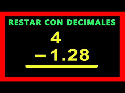 ✅👉 Resta de Decimales y Numeros Enteros