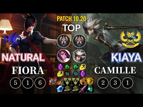 DMO Natural Fiora vs GAM Kiaya Camille Top - KR Patch 10.20