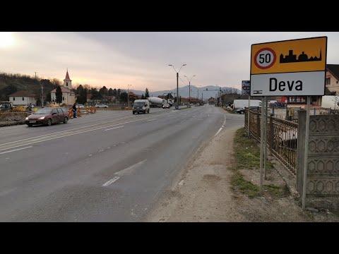 Intersectia Santuhalm, lucrări la giratoriul de pe soseaua Hunedoara - Deva