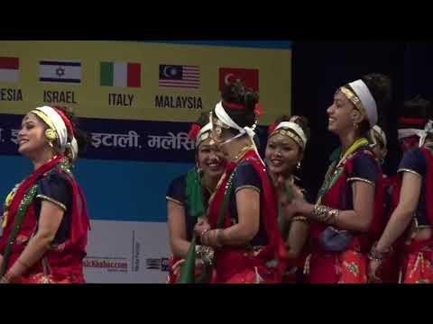 Jhyaure dance in 9th international folk festival Nepal by Everest Nepal cultural group