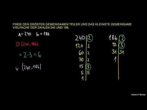 Maximaler gemeinsamer Teiler und minimales gemeinsames Vielfaches - das Problem