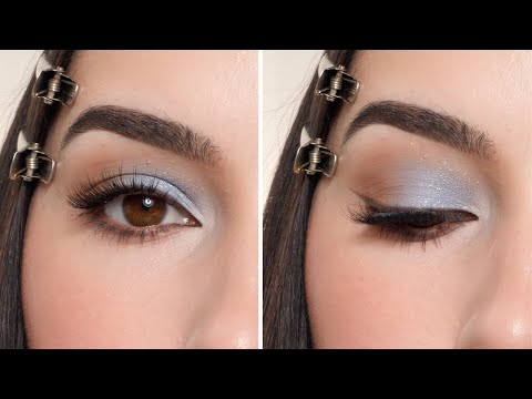 Simple Soft Baby Blue Eyeshadow Tutorial