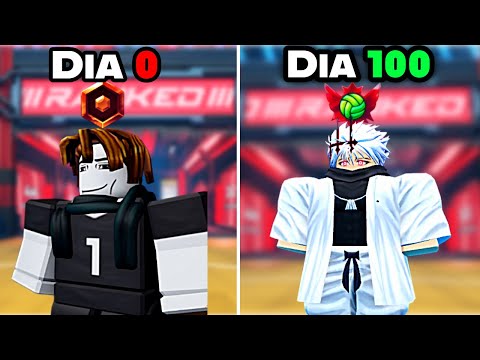 Treinei por 100 DIAS e me tornei um PROFISSIONAL no VOLLEYBALL LEGENDS do Roblox