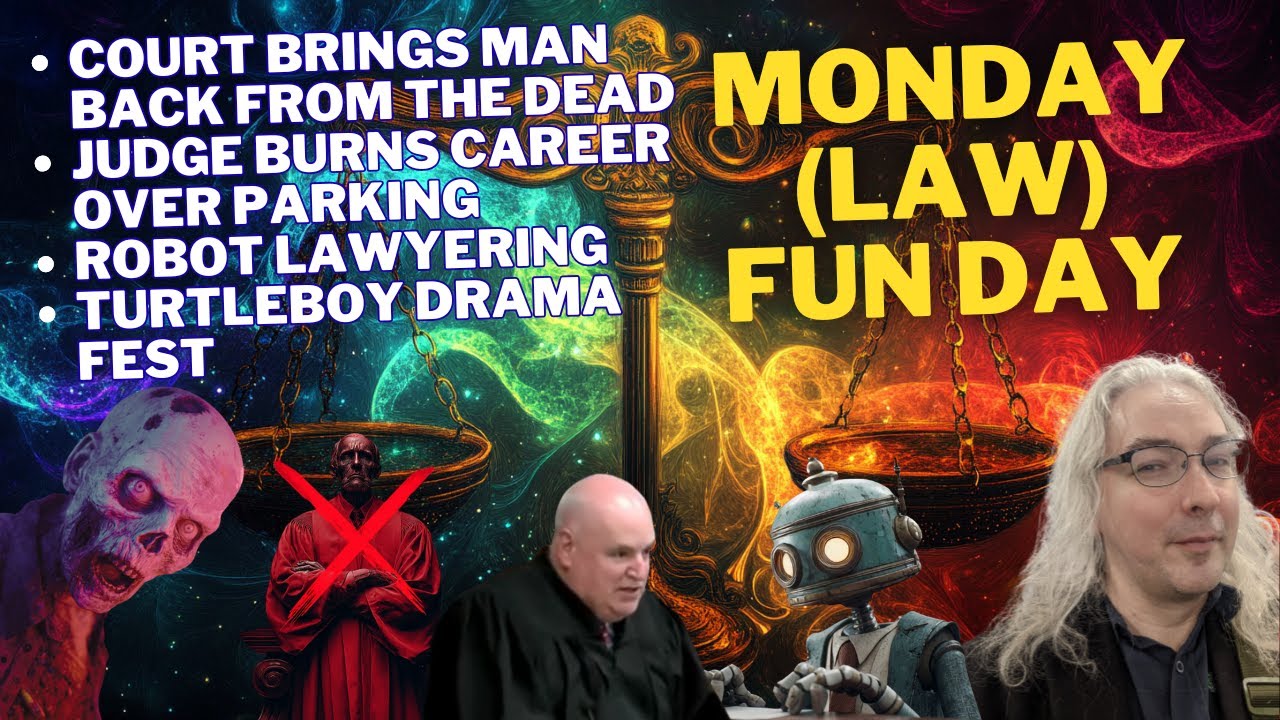 Monday Law Fun Day:  Robot Lawyers, Back From The Dead, Parking Judge, and Turtleboy Drama