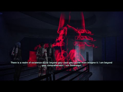 MASS EFFECT CAMPAIGN - SHEPARD MEETS SOVEREIGN CUTSCENE
