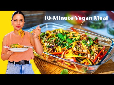 The 10 Minute Vegan Thai Mango Salad Everyone’s Talking About | Sweet, Spicy & Vegetarian Meal