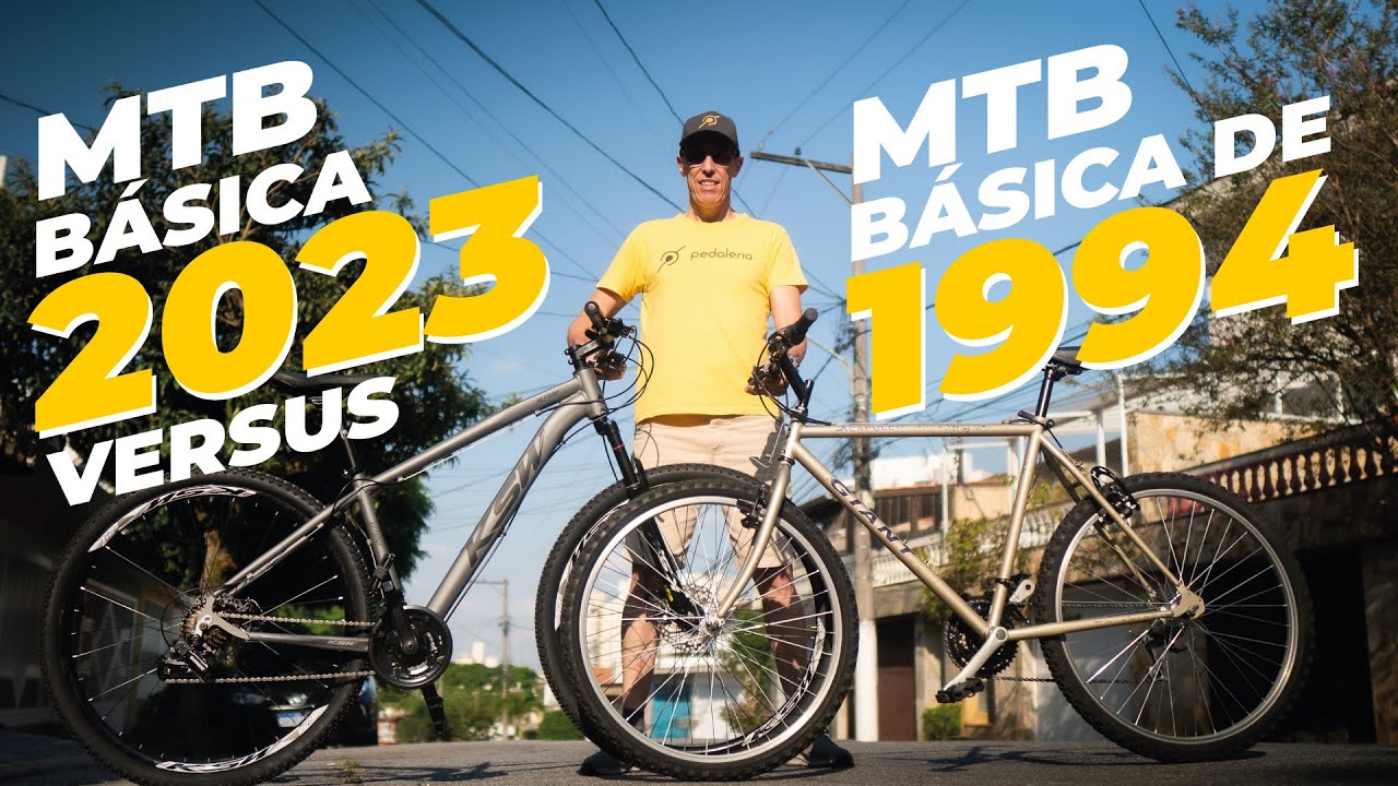 Comparativo MTB básica 1994 versus MTB básica 2023. Pedaleria